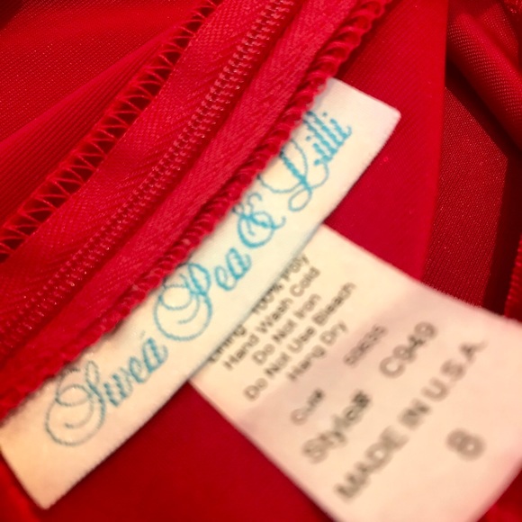 Velvet & taffeta tea length dress girls size 8 - Picture 4 of 4